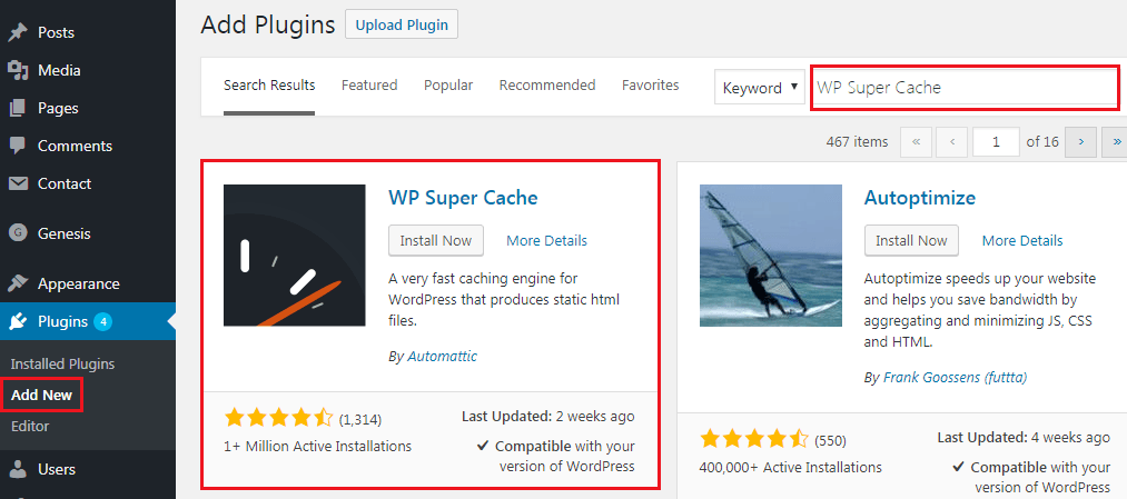 How to Add Caching Engine to WordPress Website - Installing WP Super Cache Pluguin