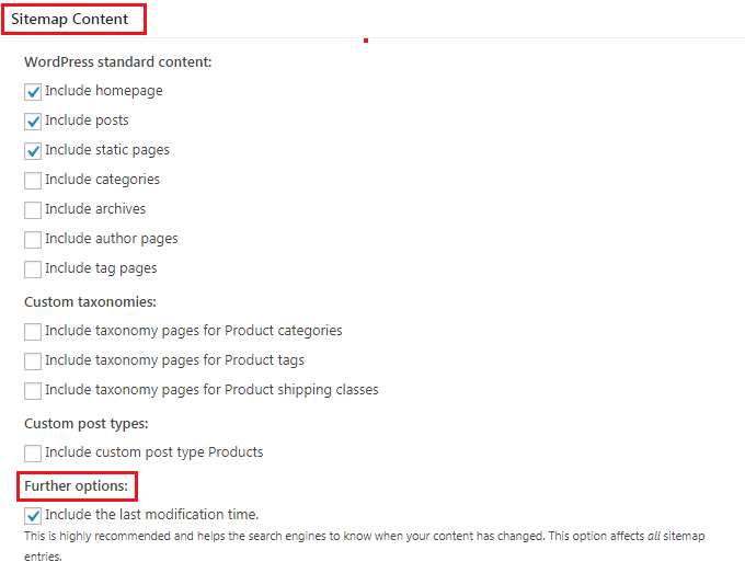 How to Add Sitemaps to WordPress Website - Sitemap Contents