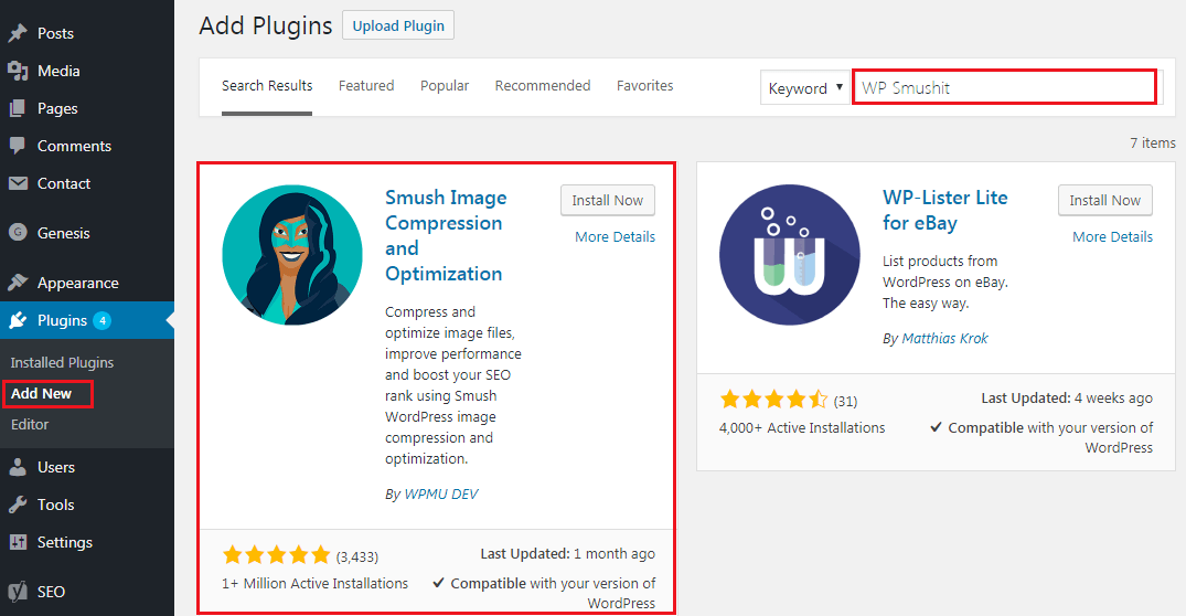 How to Compress and Optimize Image on WordPress - WP Smushit Plugin Instalation