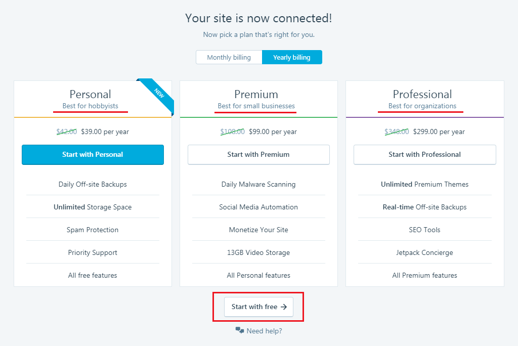 How to Jetpack Your WordPress Website - The Subscription packages