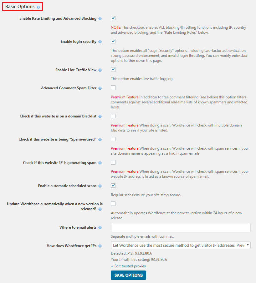 How to Secure Your WordPress Website - WOrdFence Options