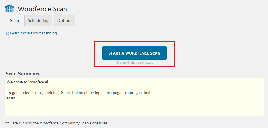 How to Secure Your WordPress Website - Wordfence Scaning