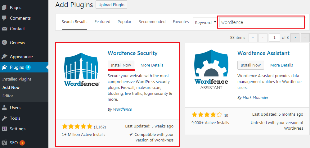 How to Secure Your WordPress Website - Wordfence Security Plugin Installation