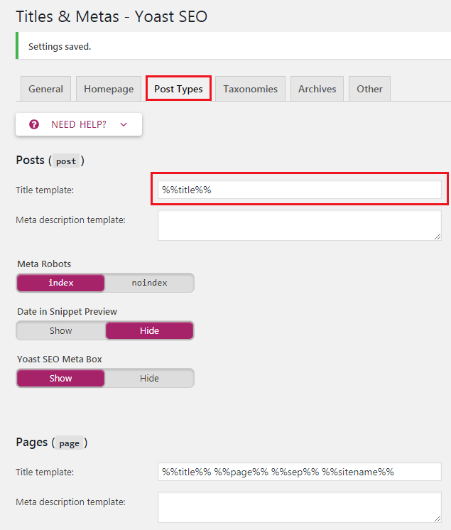 How to do WordPress SEO technically (OnPage Guide) Titles & Metas -Post Types