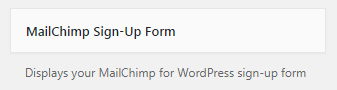 How to Add MailChimp Subscribe Form to WordPress - Adding MailChimp Widget
