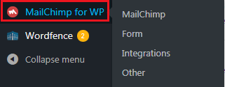 How to Add MailChimp Subscribe Form to WordPress - MailChimp Menu