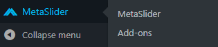 Meta Slider Option Menu