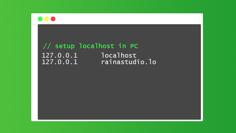 How to setup localhost