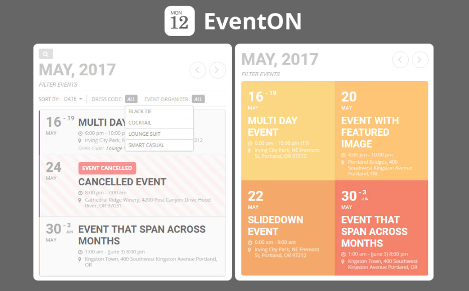 EventOn – WordPress Event Calendar Plugin