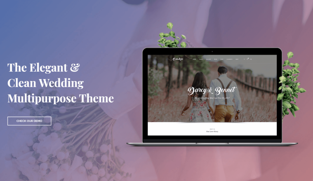 OneLove – The Elegant & Clean Multipurpose Wedding WordPress Theme