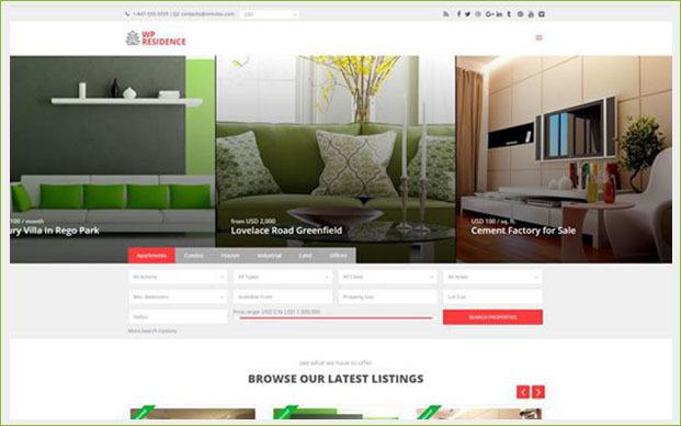 Residence – Real Estate WordPress Theme