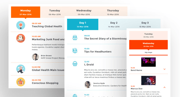 Responsive Event Scheduler for WordPress