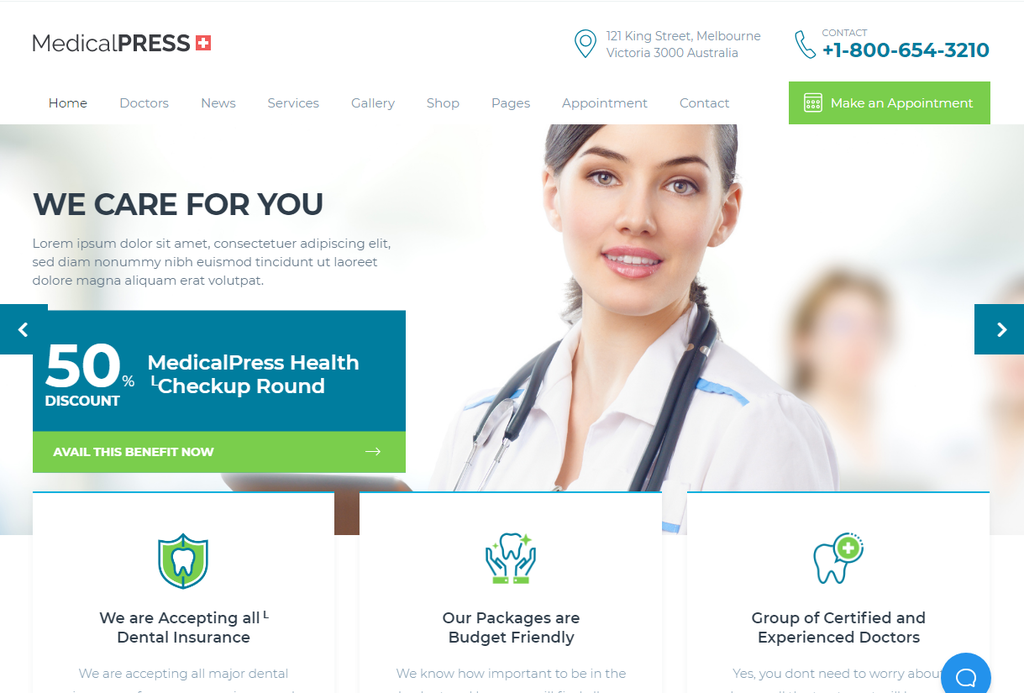 MedicalPress - Health and Medical WordPress Theme