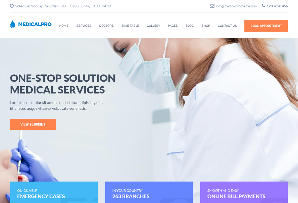 MedicalPro - Health and Medical WordPress Theme