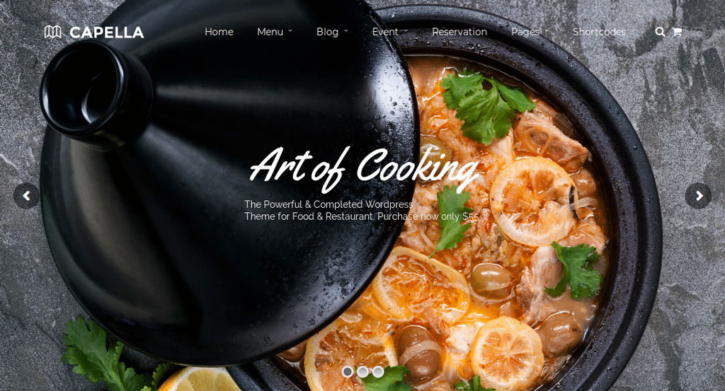 Capella WordPress Restaurant Theme