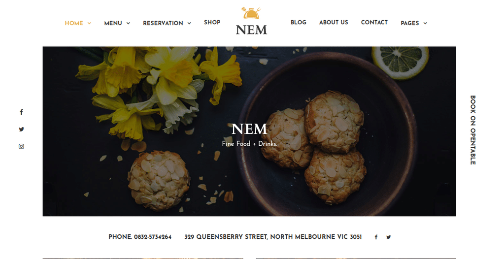 Restaurant WordPress Theme | Restaurant NEM