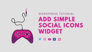 Add Simple Social Icons Widget
