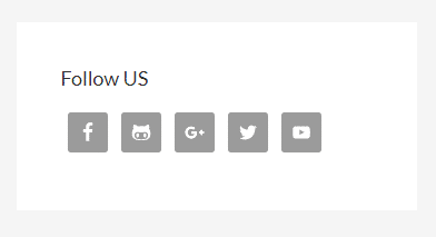 Social Media Icons on Sidebar