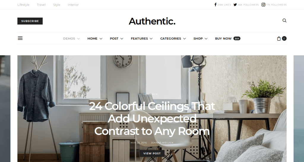 Authentic - Lifestyle Blog & Magazine Theme