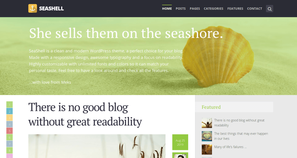 SeaShell - Modern Responsive Blog Theme