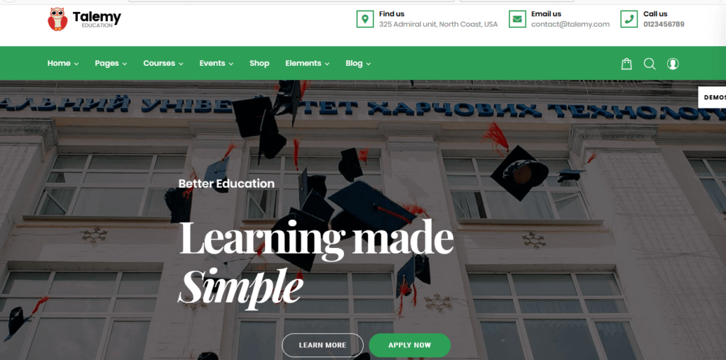 Talemy - LMS Education WordPress Theme