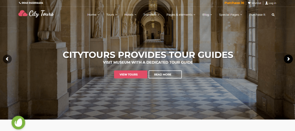 CityTours - Hotel & Tour Booking WordPress Theme