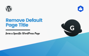 How to Remove Default Page Title for A Specific Page While Using Genesis Framework