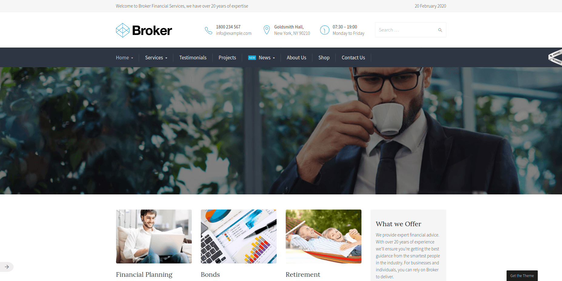 Broker - Best WordPress Business Themes