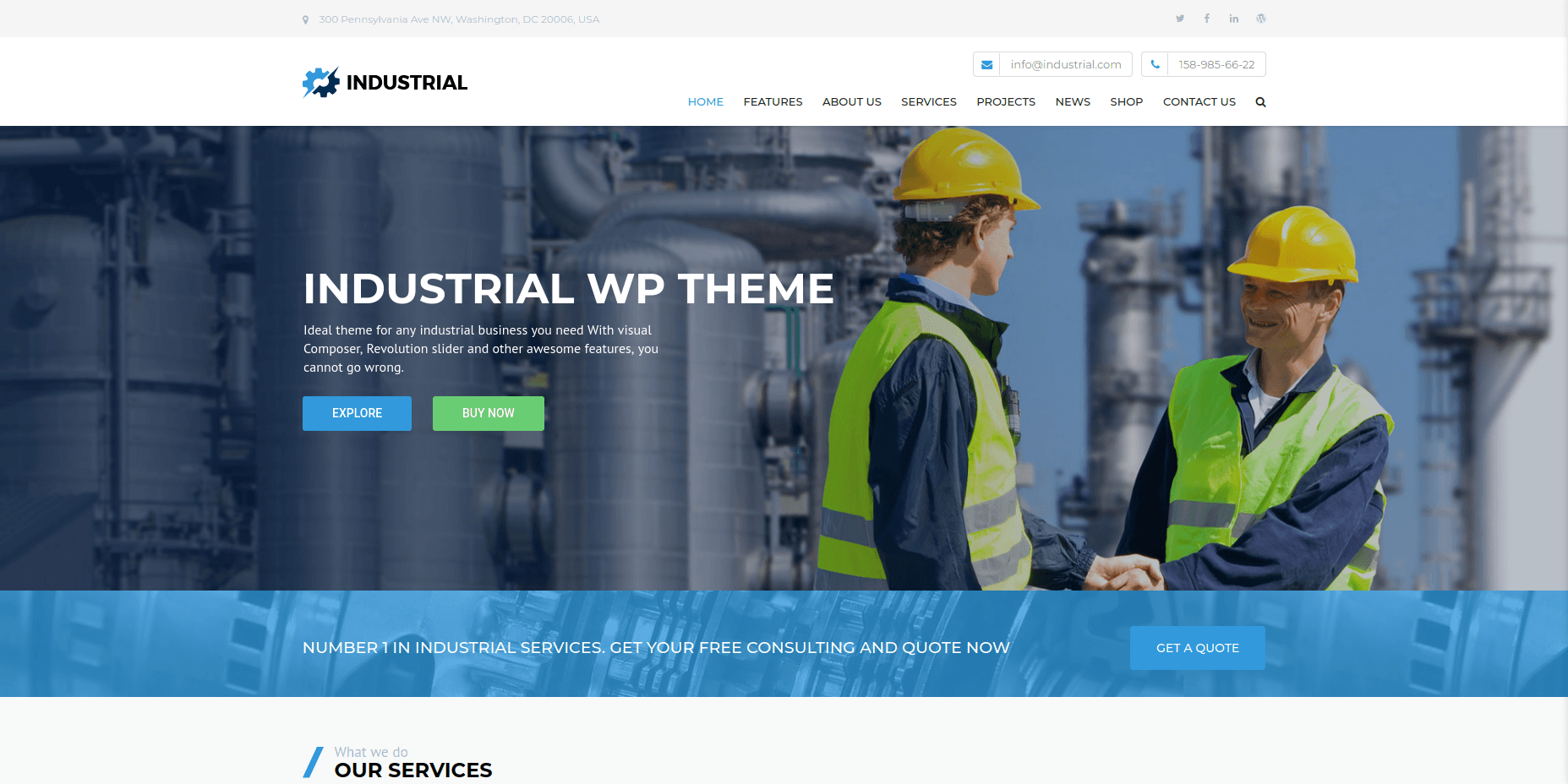 Industrial - WordPress Business Themes