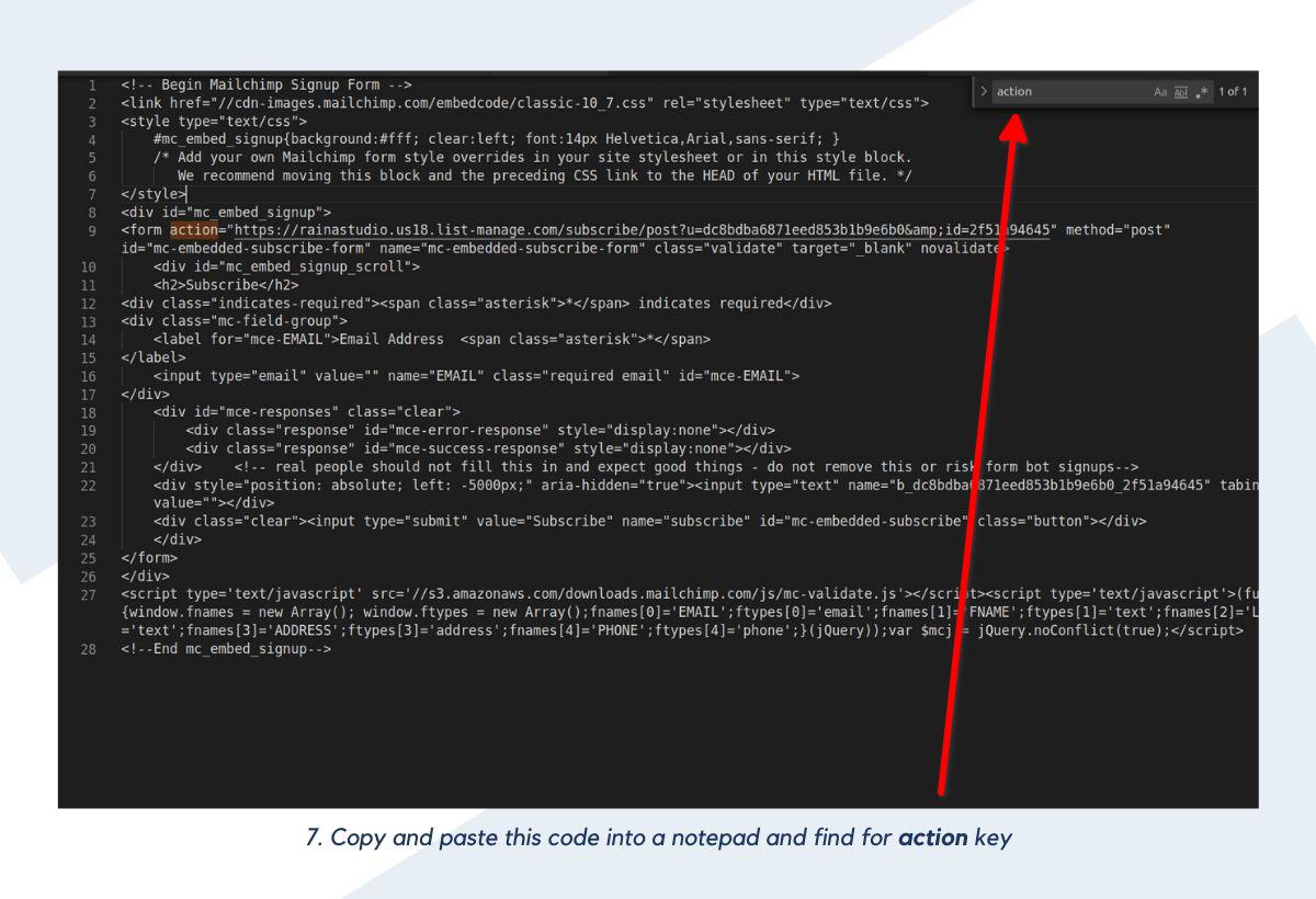 where-to-locate-mailchimp-form-action-url