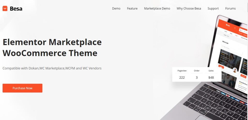 Besa - Elementor Marketplace Woo Commerce Theme