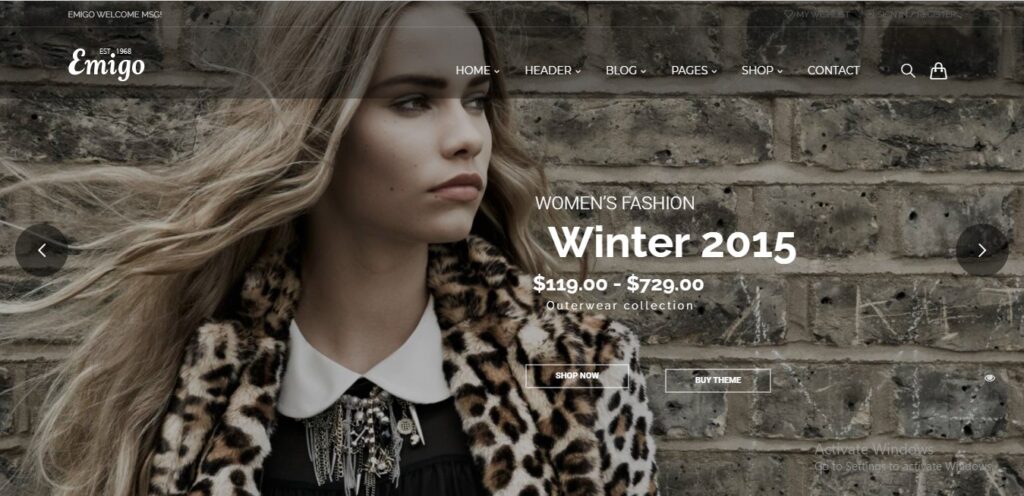 Emigo - Fashion WooCommerce WordPress Theme