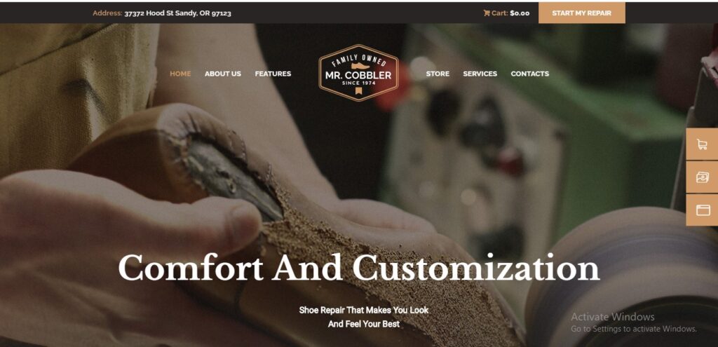 Mr. Cobbler |  Custom Shoemaking & Footwear Repairs WordPress Theme
