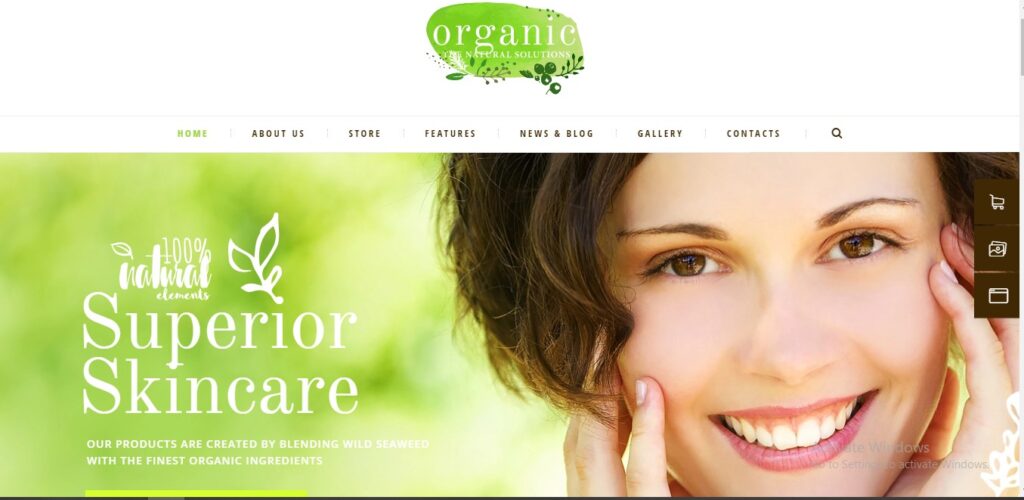 Organic Beauty Store & Natural Cosmetics WordPress Theme