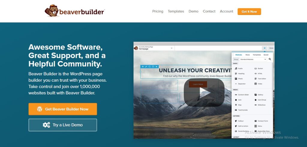 Beaver builder