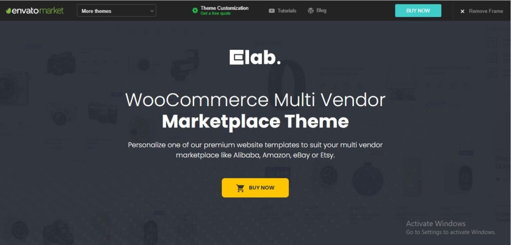 eLab - Woo Commerce Marketplace WordPress Theme