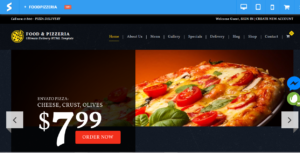 food and pizzeria theme