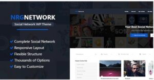 NRG Network - Responsive Social Network WordPress Theme