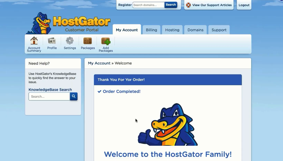 Hostgator Control Panel