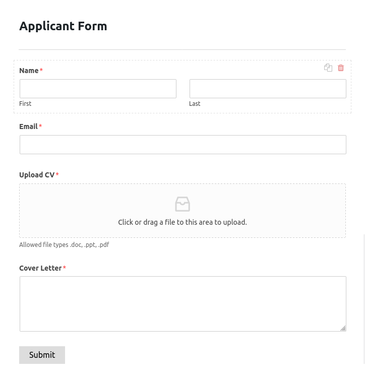 Applicant Form