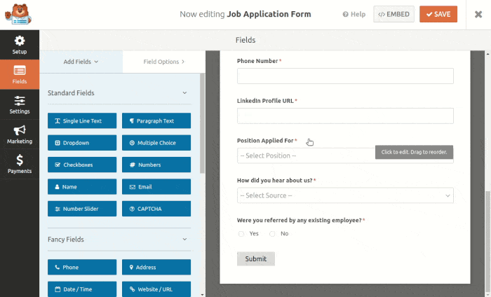 Add Conditional Field to the Job Application Form in WordPress