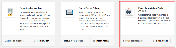 WPForms Form Templates Pack Addon