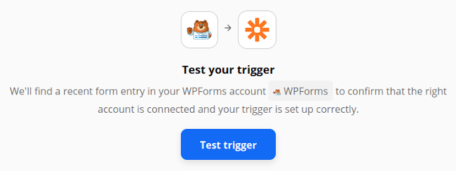 Zapier Test Trigger