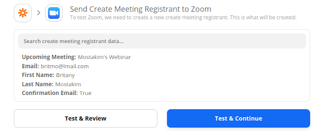 Zoom via Zapier