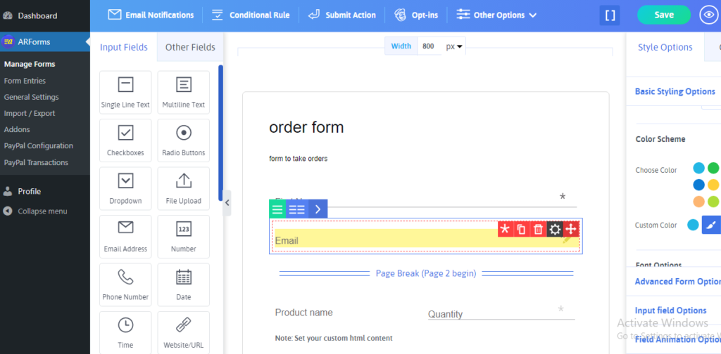 Customizing-form-notification-with-ARForms