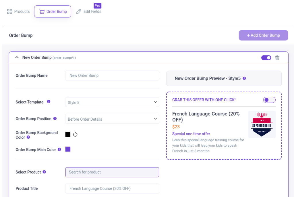 Order Bumps Sales Funnel